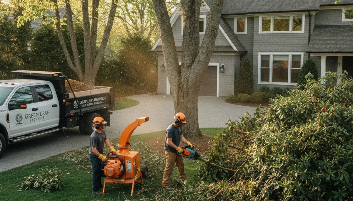 Professional shrub removal service clearing overgrown bushes in Los Angeles, CA yard