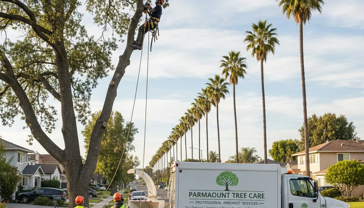 Professional tree removal service in Los Angeles, CA safely cutting and clearing trees