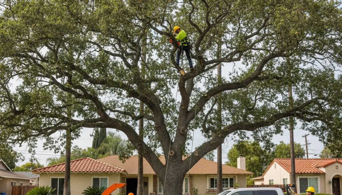 Professional tree removal service in Los Angeles CA safely clearing residential property trees